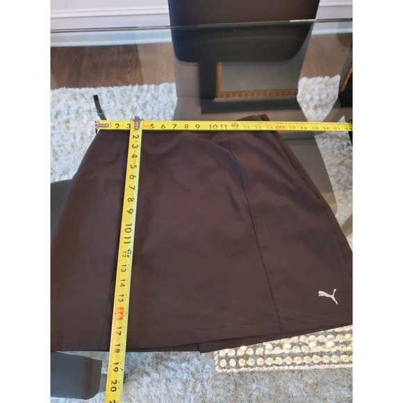 Puma Pounce Solid Black Polyester Comfort Waist A-Line Active Wear Skort Size M - Picture 12 of 12